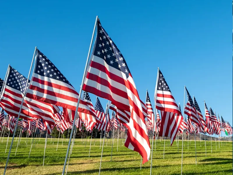 American flag representing patriotism and civic pride